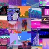 162 imágenes de fondo para inspiración de diseño de escena de juego de pegatinas estilo píxel con temática morada para decoración de diario DIY