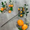 Envío Directo de Fábrica de Frutas y Verduras Artificiales Realistas, Selección Transfronteriza de Flores de Cerezo de un Solo Tallo, Manzanas, Caquis, Naranjas para Decoración del Hogar