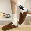 Calcetines de otoño e invierno para mujer hasta la pantorrilla, modernos, lindos, de dibujos animados, de terciopelo de gato, sin costuras, cálidos, holgados, al por mayor