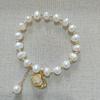 Pulsera de Cristal de Perla de Agua Dulce Estilo Coreano, Pulsera de Concha Micro-Incrustada Conservadora del Color para Mujer, Venta al por Mayor de Joyería