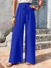 Amazon Tiktoktemu Ropa Femenina Europea y Americana 2026 Primavera y Verano Nueva Moda Versátil Cuadros de Burbujas Casual Pantalones de Pierna Ancha