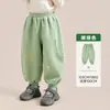 Ropa Infantil Amila 2026 Invierno Nuevos Pantalones Jogger Forrados de Polar para Niñas Pantalones Cálidos con Bordado Lindo para Niños