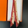 Bufanda de corbata estampada delgada de nuevo estilo para mujer, bufanda larga estrecha de seda estilo coreano para combinar con camisas, accesorio envolvente de moda
