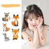 Pegatinas de Tatuaje de Brillo de Colores del Mundo Animal Fácil de Limpiar Brazo Pecho Decoración Linda Juguetona de Personalidad para Niñas Pequeñas