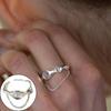 Exquisito Anillo Cuadrado Elástico Hecho a Mano para Mujer, Estilo Minimalista Fresco, Perla de Imitación de Lujo Ligero, Popular Modelo Nuevo, Moda Dulce y Fresca