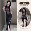 Noite Como um Sonho Lingerie Sexy Feminina Sexy Malha Transparente Costura Fenda Revela Pernas Vestido Slim Fit 1228