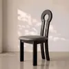 Silla de Comedor Francesa Retro de Madera Maciza para Hogar Dormitorio Silla de Respaldo de Diseñador de Mediados de Siglo Estilo Wabi-Sabi Silla de Maquillaje Silla Clave