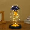 Nueva Cubierta Acrílica Adornos Luminosos de Escritorio Regalos Navideños Rosas con Pan de Oro Luz de Noche para el Hogar Accesorios Decorativos