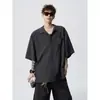 Camisa de Manga Corta Desestructurada Estilo Americano de Ropa de Trabajo para Hombre, Camisa Holgada de Marca Moderna de Verano, Chaqueta Cardigan Retro de Calle