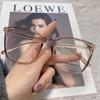 Nuevo espejo plano anti-luz azul para mujer, marco grande, cara lisa, tendencia de moda en línea, marco negro de cara grande, marco para hombres, gafas para miopía