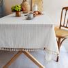 Toalha de Mesa Floral Lilás Estilo Ins Tecido de Algodão e Linho Pastoral de Alta Qualidade Decoração de Mesa Toalha de Mesa Pequena e Fresca