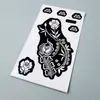 Coleção Decorativa de Tatuagem Transfronteiriça Pintada à Mão Modelo de Mãos e Pés Vazados Renda Criativa Adesivo de Tatuagem para o Corpo Humano Modelo de Pomada de Henna