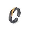 Anillo de diseño original Chiba "fuego fluido" moda masculina plata tailandesa retro anillo personalizado hecho a mano anillo negro individual