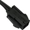 Cable de extensión ATX CPU 4PIN macho y hembra Cable CPU cable plano negro Cable principal de la placa base CPU