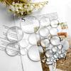 Pegatinas Redondas de Vidrio, Imanes de Refrigerador Piedra Preciosa del Tiempo, Piezas en Blanco para Manualidades Blancas, Muestra de Tarjeta de Color, Cuerpo de Botella de Esmalte de Uñas