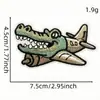Patches Bordados de Animais Estranhos do Shanhaijing, Patches Bordados Decorativos Criativos de Tubarão em Desenho Animado, Acessórios para Roupas com Adesivo Termocolante