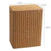 Caja de Almacenamiento para Armario de Dormitorio, Cesta de Almacenamiento para Ropa Sucia con Tapa, Cesto de Lavandería para Baño tipo Ratán, Cubo para Ropa Sucia