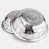 Acero Inoxidable Fuga Trasera Lavabo para Frutas y Verduras Cesta de Drenaje Doméstica Colador para Lavar Arroz Lavabo para Lavar Arroz Lavabo Perforado para Fugas