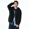 Cardigan Retrô com Capuz para Primavera e Outono de 2025 para Homens e Mulheres Marca de Moda Americana Jaqueta Casual com Cordão para Casais