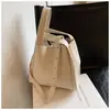 Bolsas de Cesta de Mimbre de Diseño de Nicho de Gama Alta Estilo Coreano Estilo Ins, Bolsas de Gran Capacidad Madre-Hija, Bolsos Cruzados de Hombro Tipo Cubo