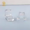 Caixa Quadrada Monocromática para Sombra de Olhos Bálsamo Sólido Blush Portátil Iluminador Material de Embalagem Fabricante Mini Cristal Transparente Pequeno Cubo de Gelo