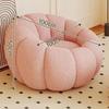 Sofá Perezoso, Reclinable y para Dormir, Reposapiés Calabaza Estilo Crema, Puf, Tatami, Sofá Pequeño Individual, Silla Nido Perezosa