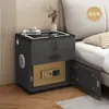 Nueva mesita de noche inteligente antirrobo para dormitorio, no requiere instalación, mueble de noche de madera maciza para uso doméstico, gabinete de almacenamiento multifuncional, seguro