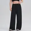 Pantalones de Yoga Talla Grande para Mujer, Pantalones de Pierna Ancha Fluidos, Corte Holgado, Adelgazantes, Pantalones Casuales, Transpirables, Pantalones Largos para Correr, Deportes, Fitness