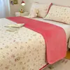Cubrecama de terciopelo de leche de algodón puro, pieza única, con forro polar añadido para mayor grosor, sábana de cama 100% algodón, tapete de tatami, antideslizante y resistente a las manchas, apto para todas las estaciones