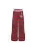 Pantalones de Cuadros Anchos de Estilo Americano Moderno Retro para Mujer, Novedad Primavera 2026, Holgados Versátiles Adelgazantes de Cuadros Casuales Largos
