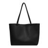 Bolsa cross-border feminina, grande capacidade, explosiva, cor sólida, bolsa de ombro, elegante, simples, de couro macio, para mulheres