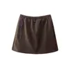 Falda corta de lana estilo coreano para mujer, falda lápiz corta de lana engrosada para otoño e invierno, falda corta de trabajo, falda corta de línea A adelgazante para otoño e invierno