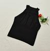 Camisola interior sin mangas halter ajustada corta de punto estilo europeo y americano para mujer Verano