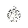 Colgante Pequeño de Planta de Plata Antigua Árbol de la Vida Calado Colgante de Aleación Accesorios Material DIY con Cuentas Hecho a Mano Accesorios de Joyería