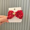 Diadema con clip para el pelo de niña con lazo brillante de asta de ciervo para Navidad, diadema de princesa para otoño e invierno, pinza para el pelo