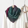 Otoño e invierno nuevo color sólido plisado colgante hebilla magnética bufanda moda todo-combinable temperamento cálido cuello algodón lino bufanda cuadrada
