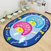 Tapete de gateo para habitación infantil de dibujos animados, tapete refrescante, alfombra para mesita de noche de dormitorio con forma de letras, área de lectura de terciopelo de cristal, tapete de juego educativo para el suelo