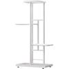 Casa interior 4 camadas 5 lavatórios Varanda Armazenamento ferro forjado Piso Sala de estar Simples vaso de flores Multi-camada Cabide verde rosa rack de flores