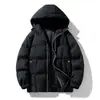 Jaqueta de algodão com capuz para homem, estilo transfronteiriço 2026, corte solto, tamanhos grandes, estilo novo, casaco de inverno com capuz, jaqueta de algodão casual espessa