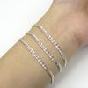 Pulsera Tobillera de Plata Esterlina S925 Cadena Curb Semiacabada Materiales DIY Accesorios