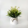 Maceta artificial de 9 piezas de diente de león transfronteriza para escritorio de oficina, planta de flor simulada para decoración interior y exterior, maceta mini de flor artificial