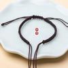 Pulseira de corda vermelha pura tecida à mão, nó plano, corda de mão, corda de mão semiacabada para Ben Ming Nian, pulseira para amantes de homens e mulheres, atacado