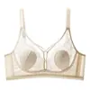 Sexy Bustier Cruzado de Encaje Floral Conejo Oreja Sandwich Sujetador Hierba de Resurrección Forro Transpirable Lencería de Moda