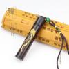 Tubo para Palillos de Dientes de Bambú Morado Zhengda con Incrustaciones de Ébano Tallado de Loto Tubo Pequeño para Incienso de Bambú Tallado Dorado Cubo de Incienso Creativo Artesanía de Bambú