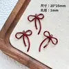 Colgante de Lazo Rojo Ankora de Aleación Pintada en Spray Casual Colgante Accesorios para Joyería de Pulsera Collar DIY