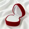 Caixas de Embalagem de Veludo para Joias Atacado em Estoque Transfronteiriças para Anéis de Coração, Brincos e Presentes de Dia dos Namorados