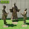 Escultura de Figura de Fibra de Vidrio, Adorno de Figura de Resina Imitación Cobre, Escultura de Figura Esbozo de Fibra de Vidrio