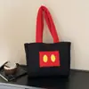 Bolso Nuevo Estilo Otoño e Invierno 2026 de Lana de Cordero Lindo y Elegante para Mujer, Versátil para el Trabajo y los Viajes, Bolso Tote de Hombro Mickey