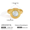 Anillos de Acero Inoxidable Elegantes y Discretos Transfronterizos, Joyería de Nicho de Alta Gama, Accesorios de Acero de Titanio, Anillos de Resina de Lujo Ligero Estilo Coreano Ins