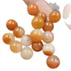 Cuentas redondas de jade de cuarcita de Xinjiang, cuentas de jade sueltas, pulsera, collar de color rojo anaranjado y blanco, accesorios de joyería, cuentas de jade